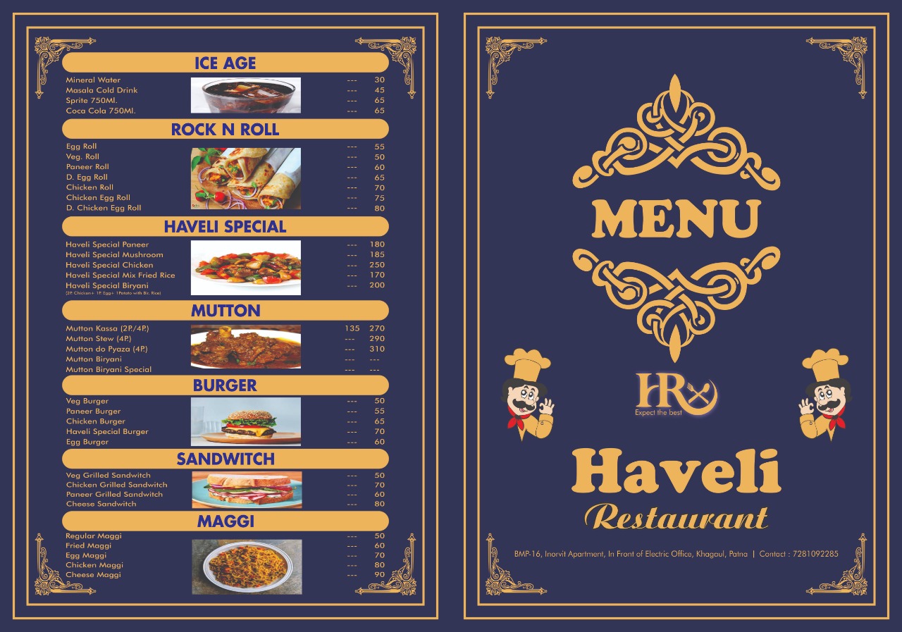 Menu Page 2 & Cover Double Spread